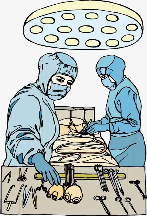 矢量做手术的场景-卡通手绘免抠素材-社稷网免抠元素素材图片