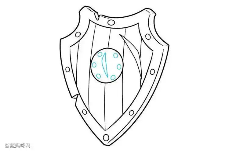 健康盾牌简笔画