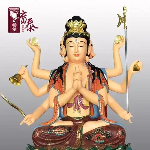 彩绘斗母元君斗姆元君神像北斗众星之母道教神像定制