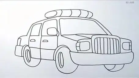 如何绘制一辆简单的警车