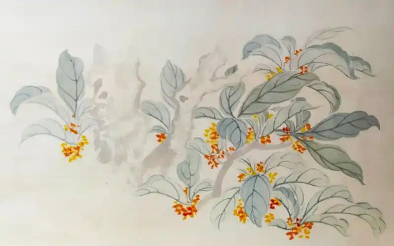 【国画桂花】独占三秋压众芳,何咏橘绿与橙黄