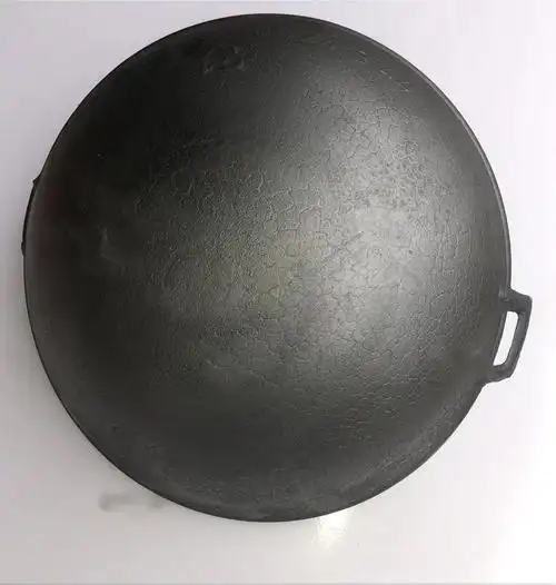 正宗铁锅老式双耳生铁炒锅农村家用炒菜不粘锅无涂层江油手工铸铁36cm