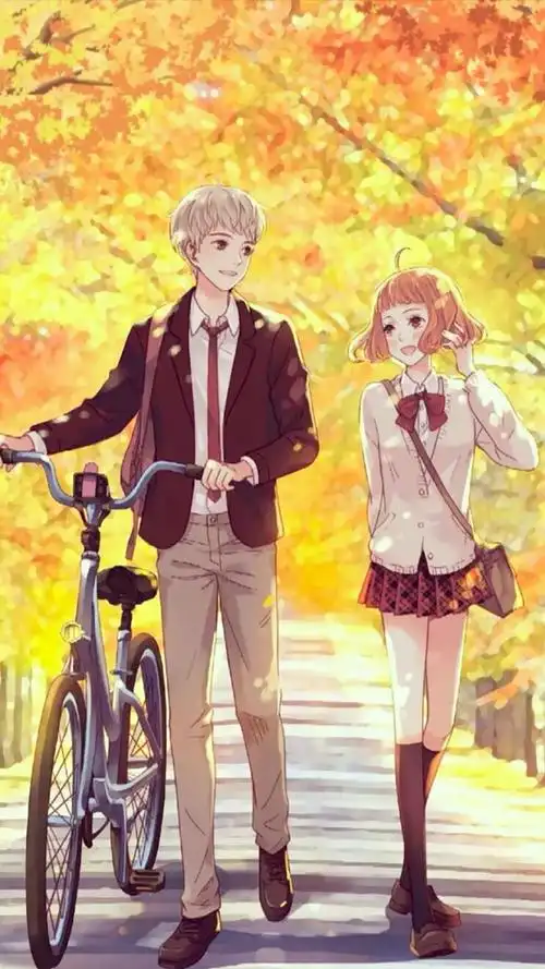 日系唯美情侣动画手机壁纸下载