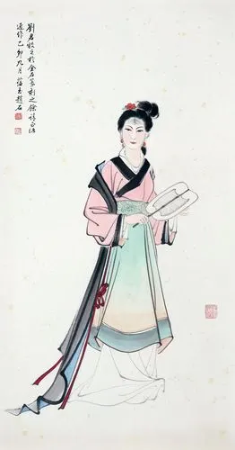 执扇仕女