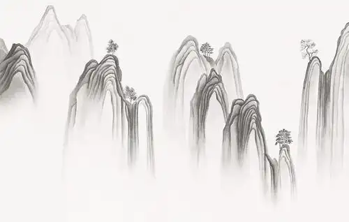 连绵青山的简笔画