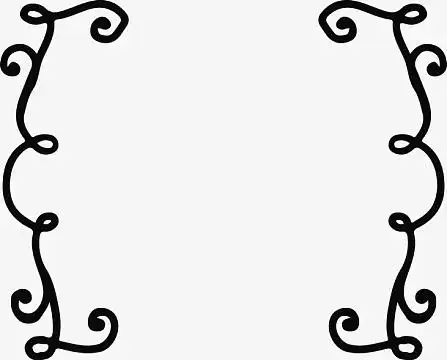 黑白花边大括号素材