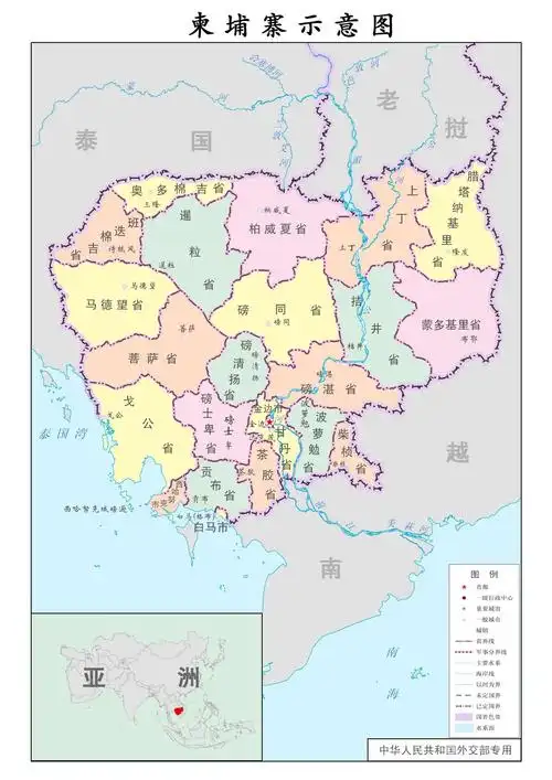 柬埔寨地图.