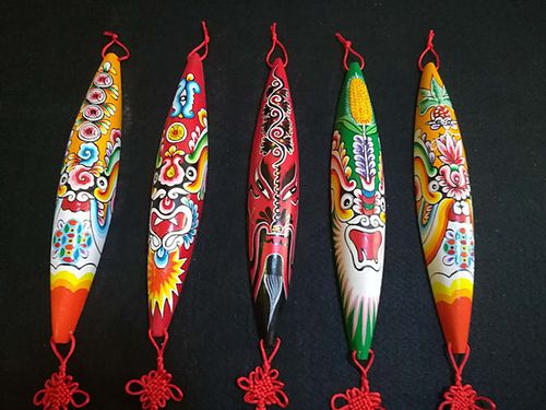 鼎麓 梭子脸谱 陕西凤翔民间工艺品 二郎神脸谱 家居装饰品艺术品