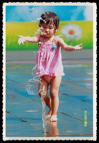 秋日童趣_____戏水(三)原创