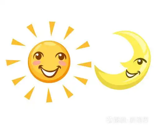 太阳和月亮白天和黑夜设置平面设计风格矢量图