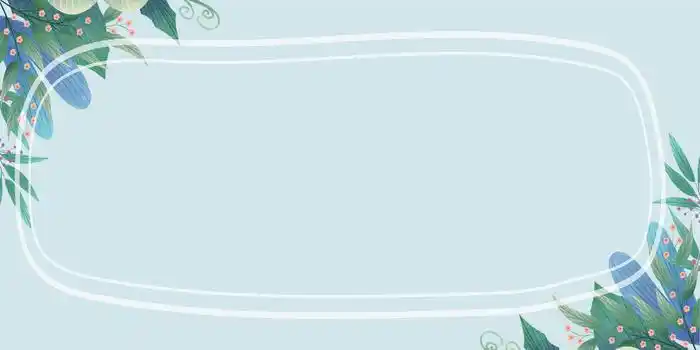 小清新植物边框背景