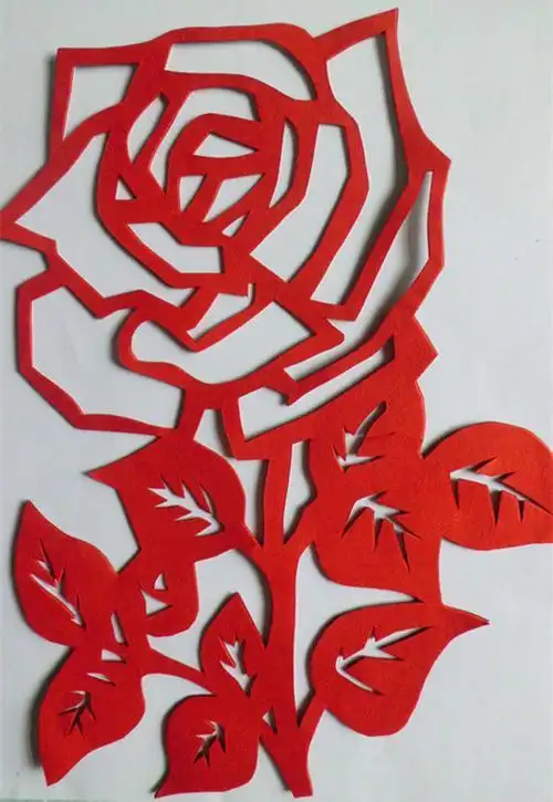 剪纸玫瑰花的步骤图解  剪纸怎样剪玫瑰花答手工剪纸剪纸玫瑰花教程