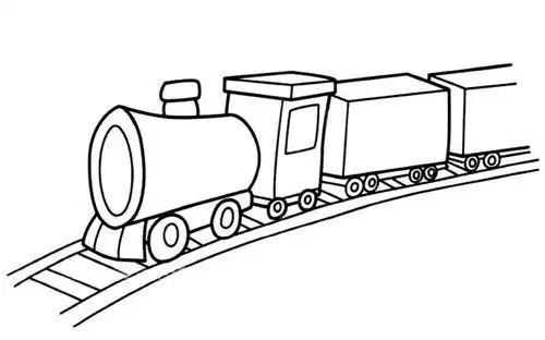 火车简笔画图片幼儿儿童学画火车