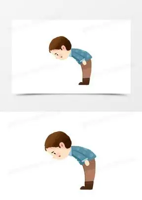 弯腰谢谢的卡通图片大全_熊猫办公