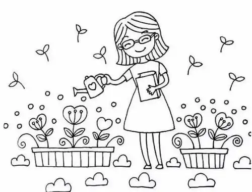 幼儿涂色模板几组涂色前后对比图:其他成品参考:原料:纸,尺子,铅笔