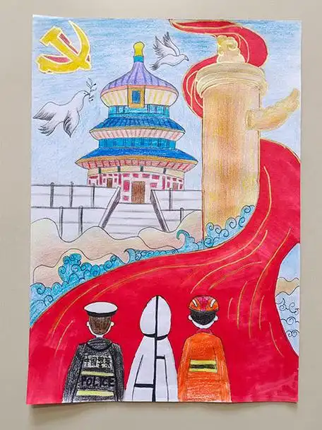 建党100周年专题美术作品展幼师专业学生作品美术作品美术展览革命