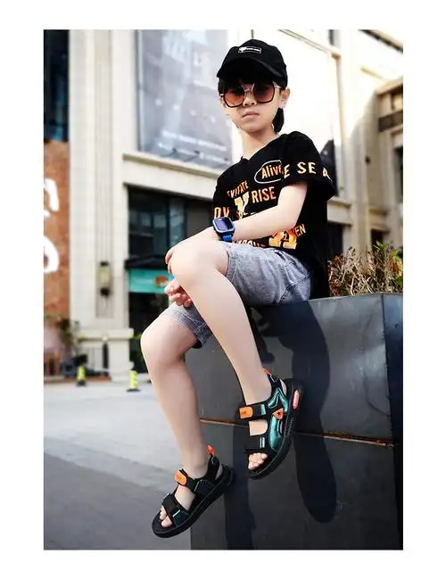 巴拉巴拉旗下badi旗舰自营男童凉鞋5岁中大童abc夏季新款奥特曼10岁露