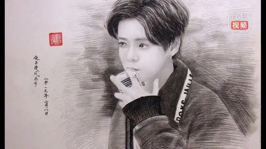 铅笔画鹿晗by兔子凌风