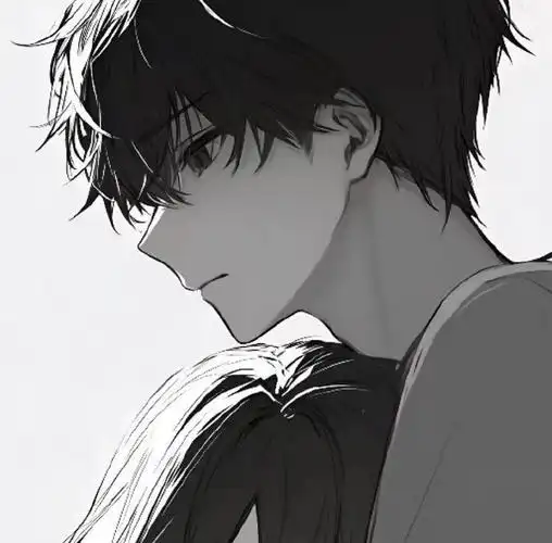 超酷黑白搭配363436373039动漫情侣头像