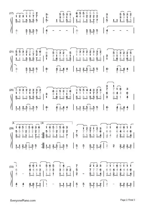 hello-kelly clarkson双手简谱预览2-钢琴谱文件(五线谱,双手简谱