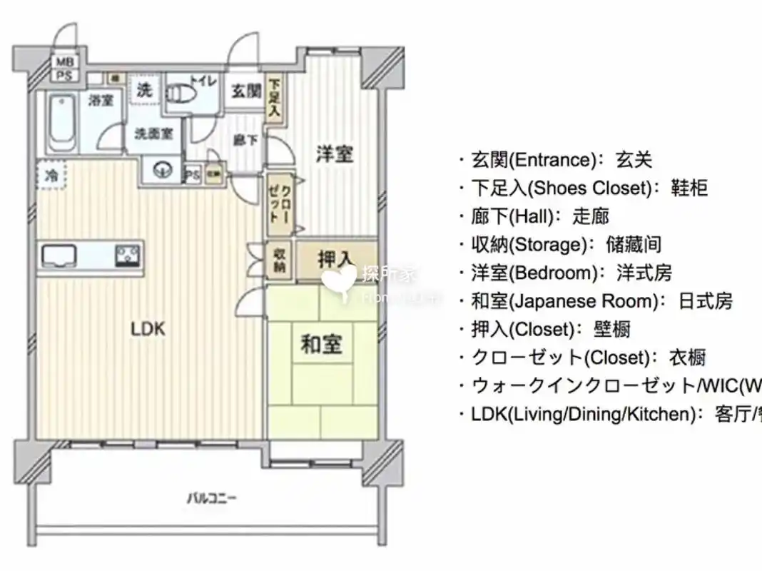 四张图看懂日本户型图757575 l02【living】→02居室[害羞]