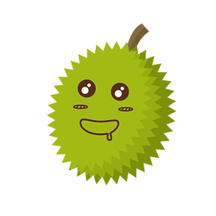 矢量榴莲卡通表情包水果简笔画