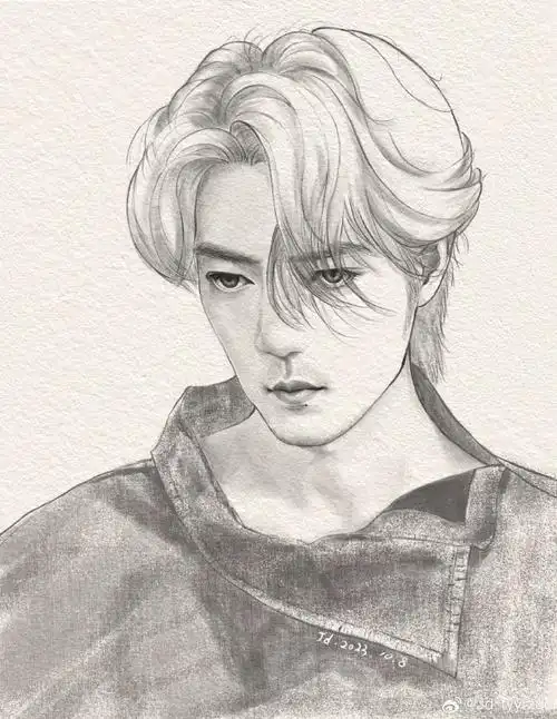 肖战原野漫步好迷人##我画的就是肖战