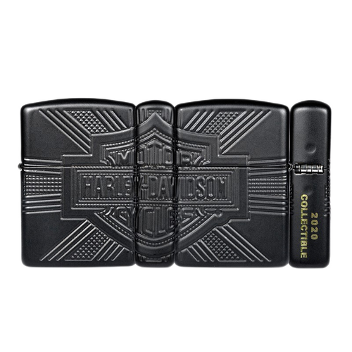 之宝防风煤油zippo打火机20年新款盔甲哑漆哈雷戴维森zippo