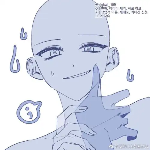 绘画参考#绘画超话#绘画素材#单人大头模板参考