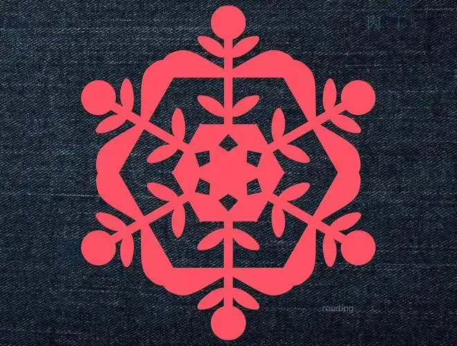 简单精美六瓣雪花剪纸步骤及图案画法肉丁网