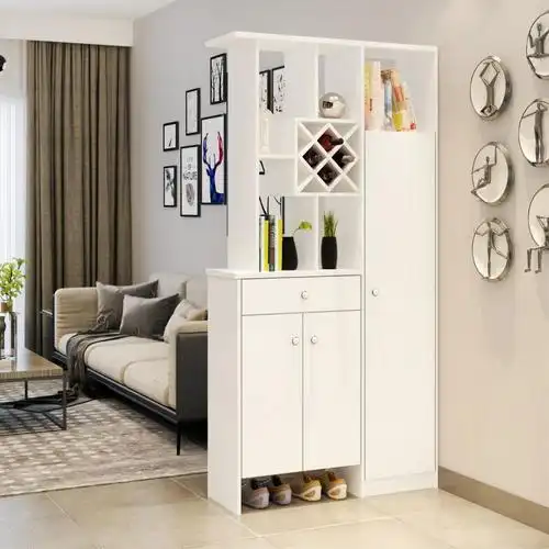 赢舒 酒柜客厅靠墙 进门玄关柜客厅酒柜鞋柜一体靠墙现代简约轻奢置物