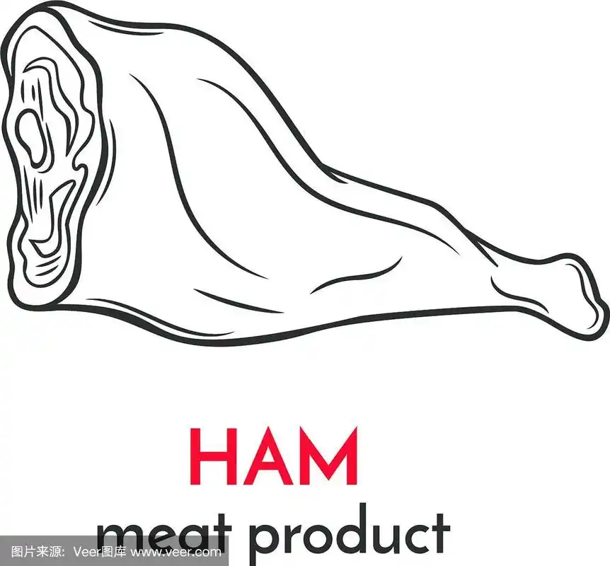 手绘火腿图标