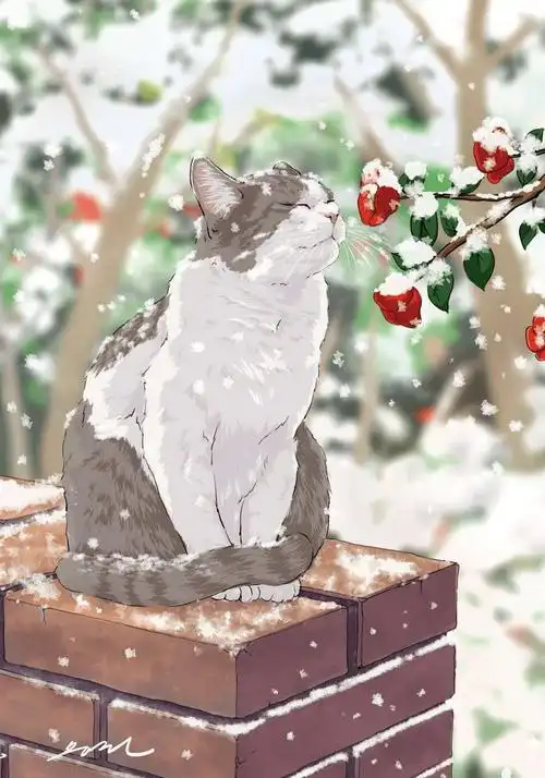 马克笔手绘萌宠猫咪图可爱爆棚