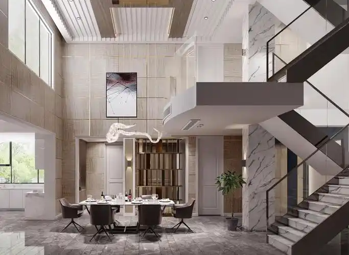 万景水岸450平米现代风格别墅装修效果图