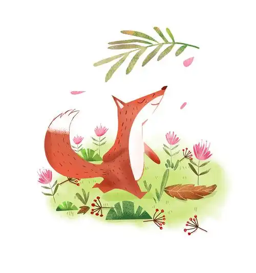 快乐的小狐狸|插画|创作习作|lemonke可_原创作品-站酷zcool
