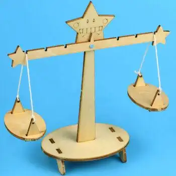 作品 小学生科技小制作diy自制天平秤儿童手工科学实验小发明物理玩具