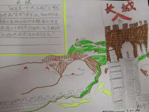写美篇乐考前,孩子们人手一本学校为每个孩子购买的《长城》绘本图书