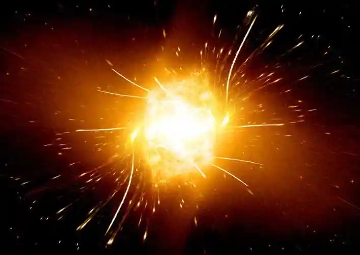 恒星的爆炸特写