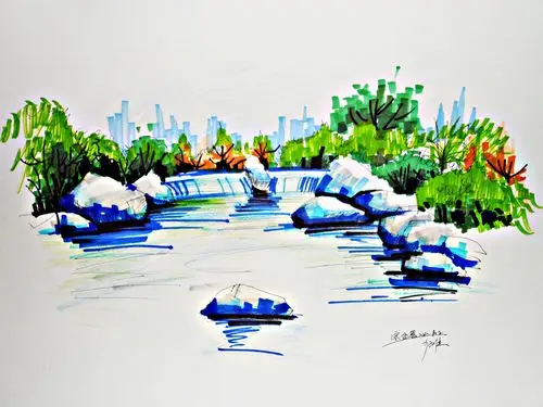 马克笔手绘效果图