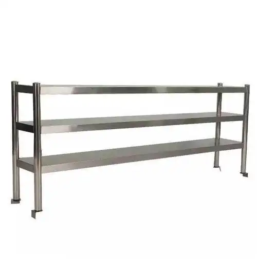 层架台上架子三层厨房置物架不锈钢奶茶货架双层厨房置物架