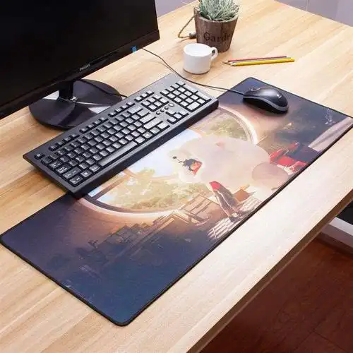 超大号加长款大型鼠标垫家用电脑垫写字台办公桌垫非牛皮纯色黑色