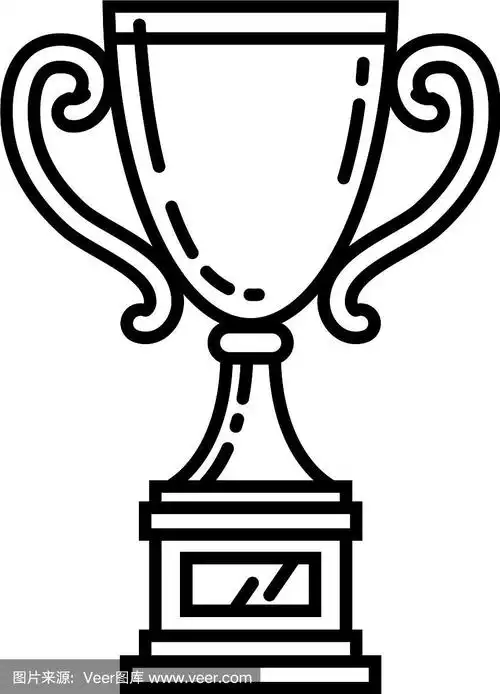 奖杯,分离着色,矢量,图像