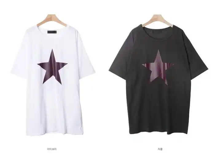 正宗韩国代购进口服装韩国发货myze货号tvts01025160韩国休闲简约星星