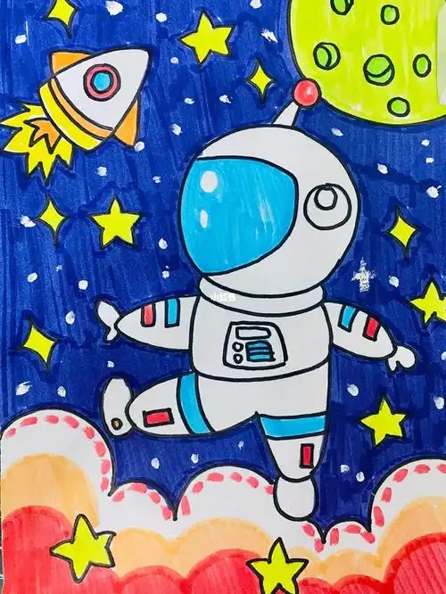 宇航员儿童画