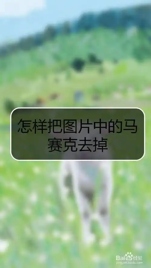 怎样把图片中的马赛克去掉