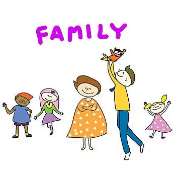 幸福之家,卡通,插画