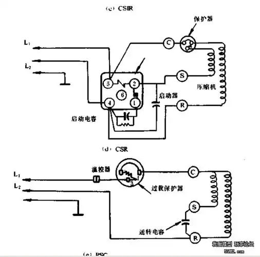 你的图看看就知道如何接线了此压缩机还得需要保护器,启动器,启动电容