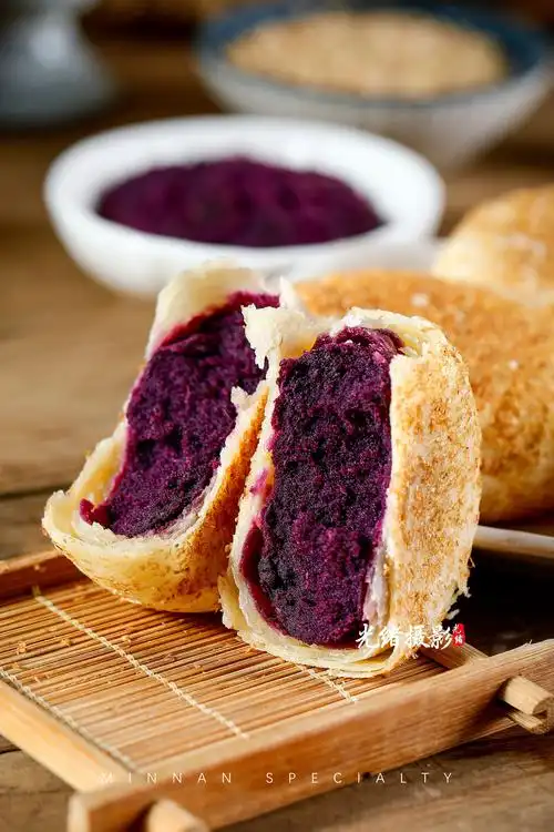 紫薯芋泥饼 紫薯饼 全麦紫薯饼 美味休闲零食