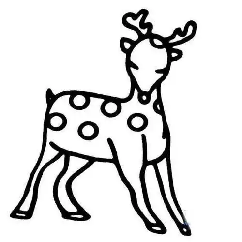 简笔画梅花鹿拟人化