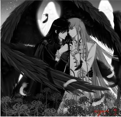 正面站立的十二翼堕落天使图片大全